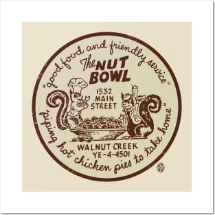 Vintage Nut Bowl Restaurant Walnut Creek CA Posters and Art